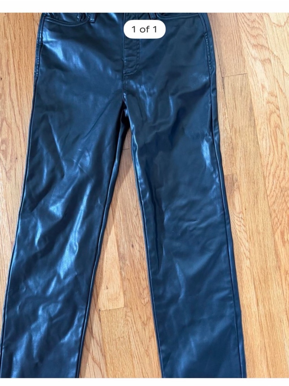 Altar'd State Black Faux Leather Jeans